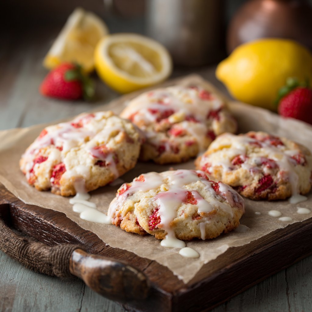 Spring Strawberry Lemonade Cookies