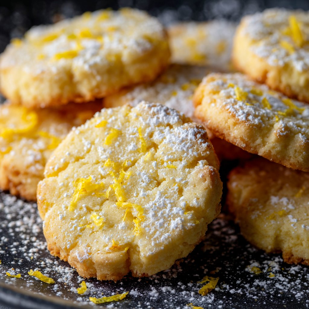 Springtime Lemon Shortbread Cookies