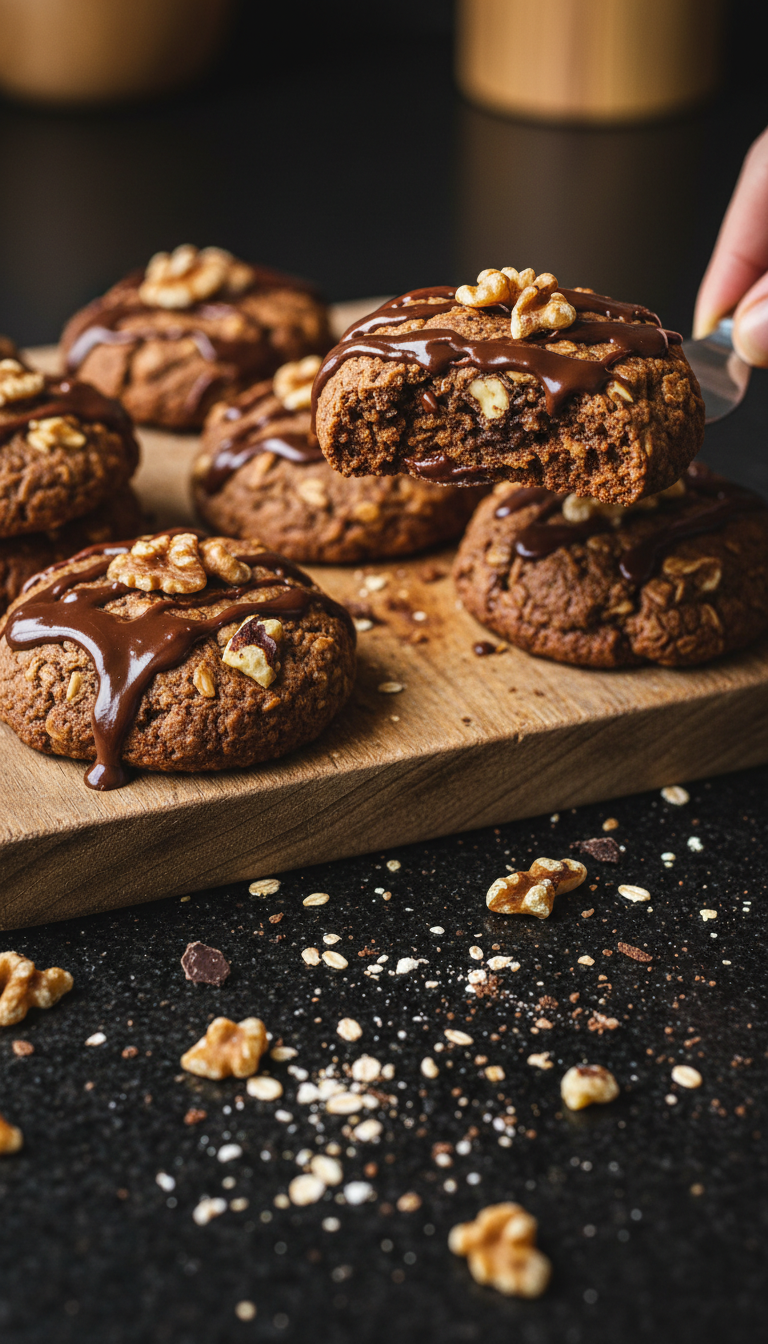 Nutty Oat Brownie Cookies