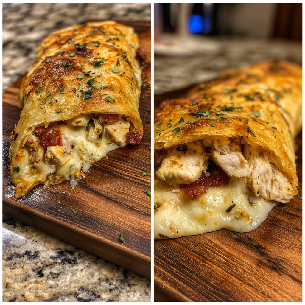 Bacon Ranch Air Fryer Chicken Mozzarella Wrap