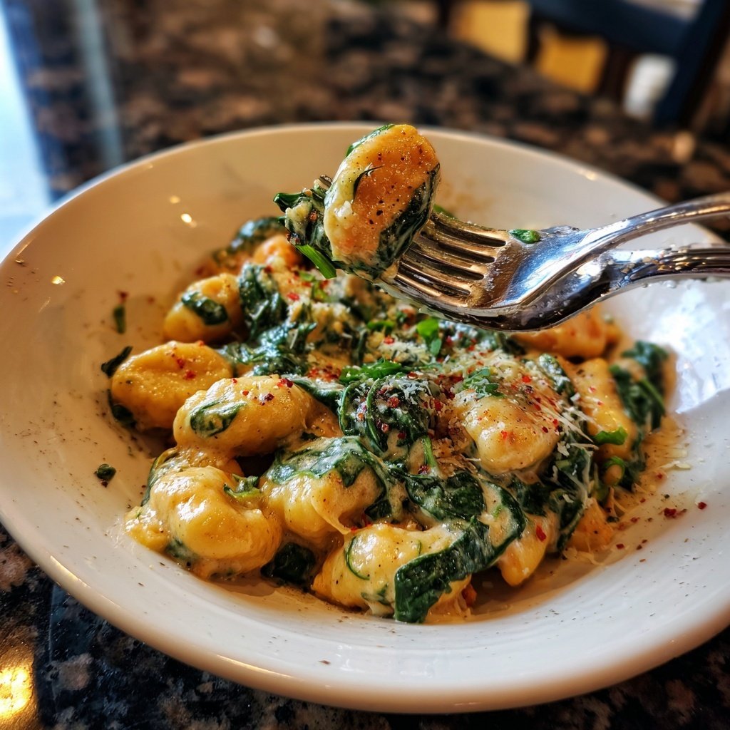 Creamy Salmon Spinach Gnocchi