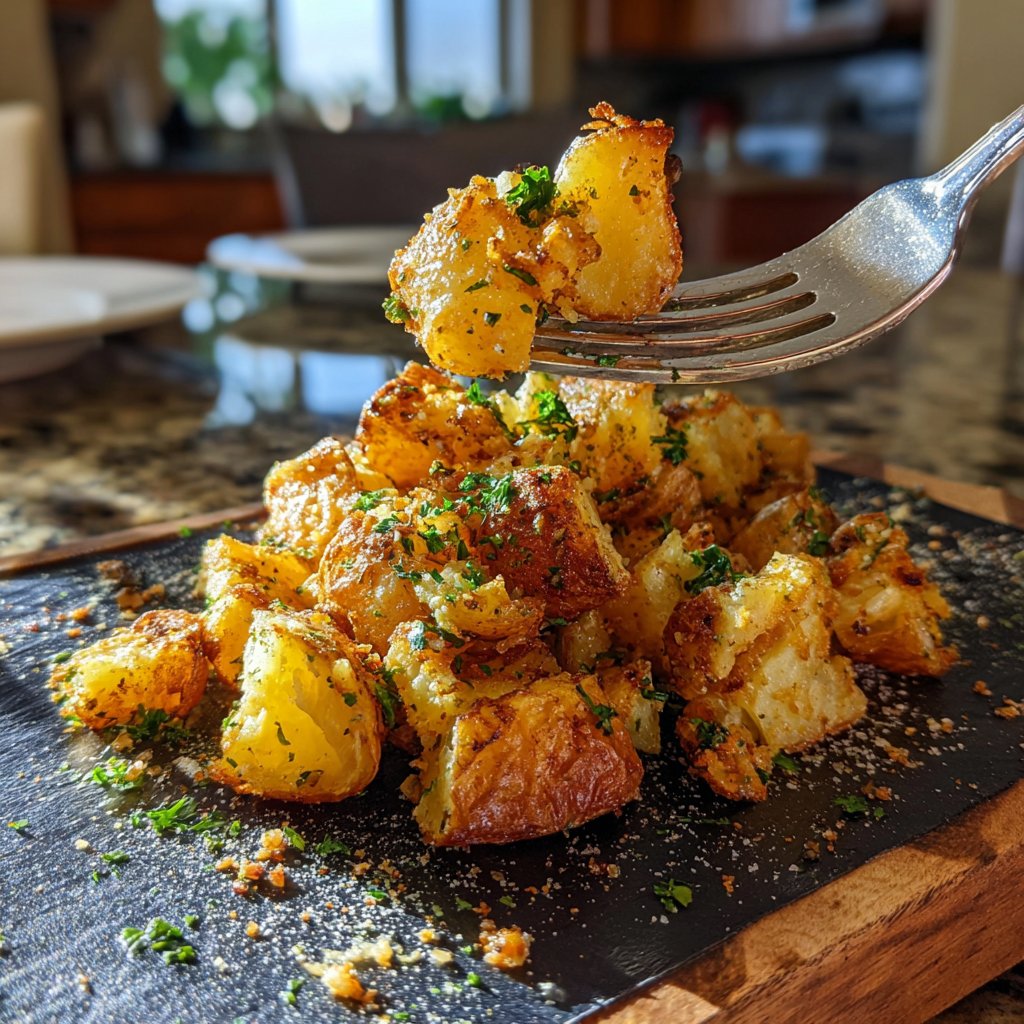 Garlic Parmesan Airfried Potatoes